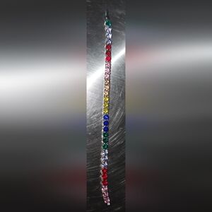 Elegant Multicolor Gemstone Tennis Bracelet